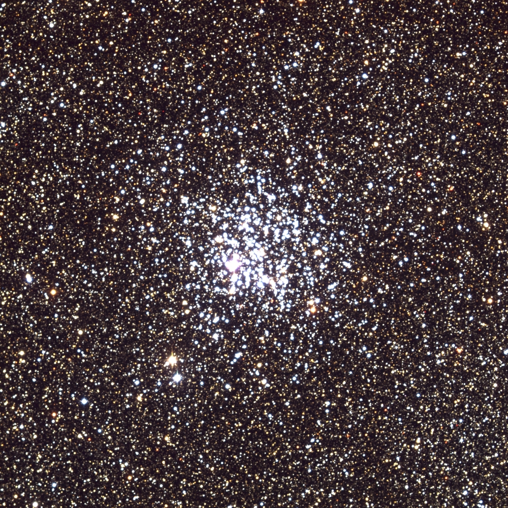 Open star cluster M11, imaged with the WIYN 0.9m on Kitt Peak under conditions too poor to pursue my primary science objective