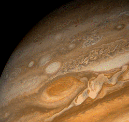 Jupiter Showing the Great Red Spot.